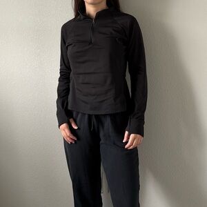 Black Active Quarter Zip